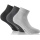 Rohner Tagessocke Sneaker Basic Plus hellgrau/grau/dunkelgrau 3er